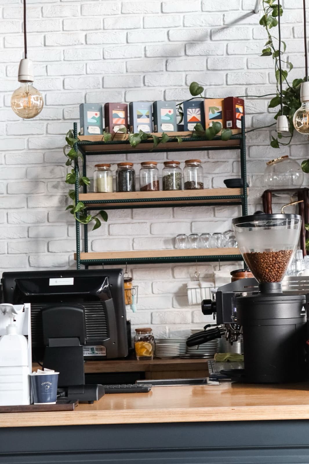 A cafe counter